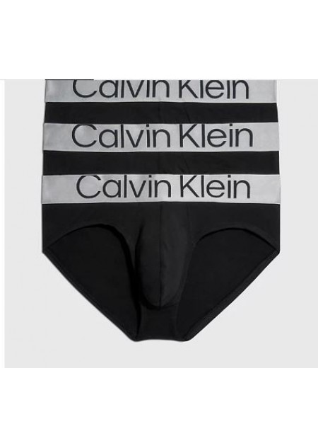 Calvin Klein Slip In Confezione Da 3 Steel Cotton